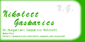 nikolett gasparics business card